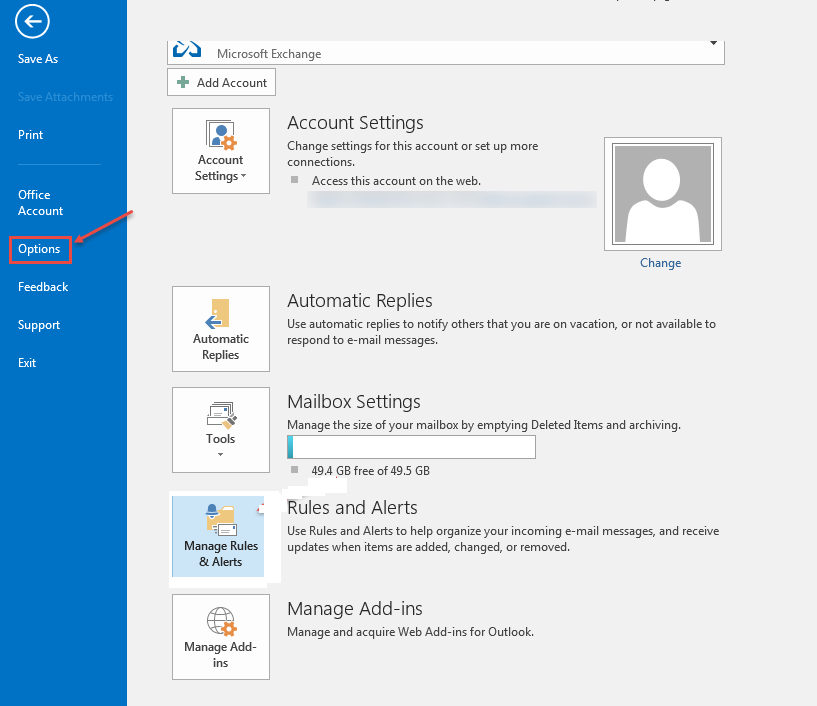 how to change email account settings in outlook for mac